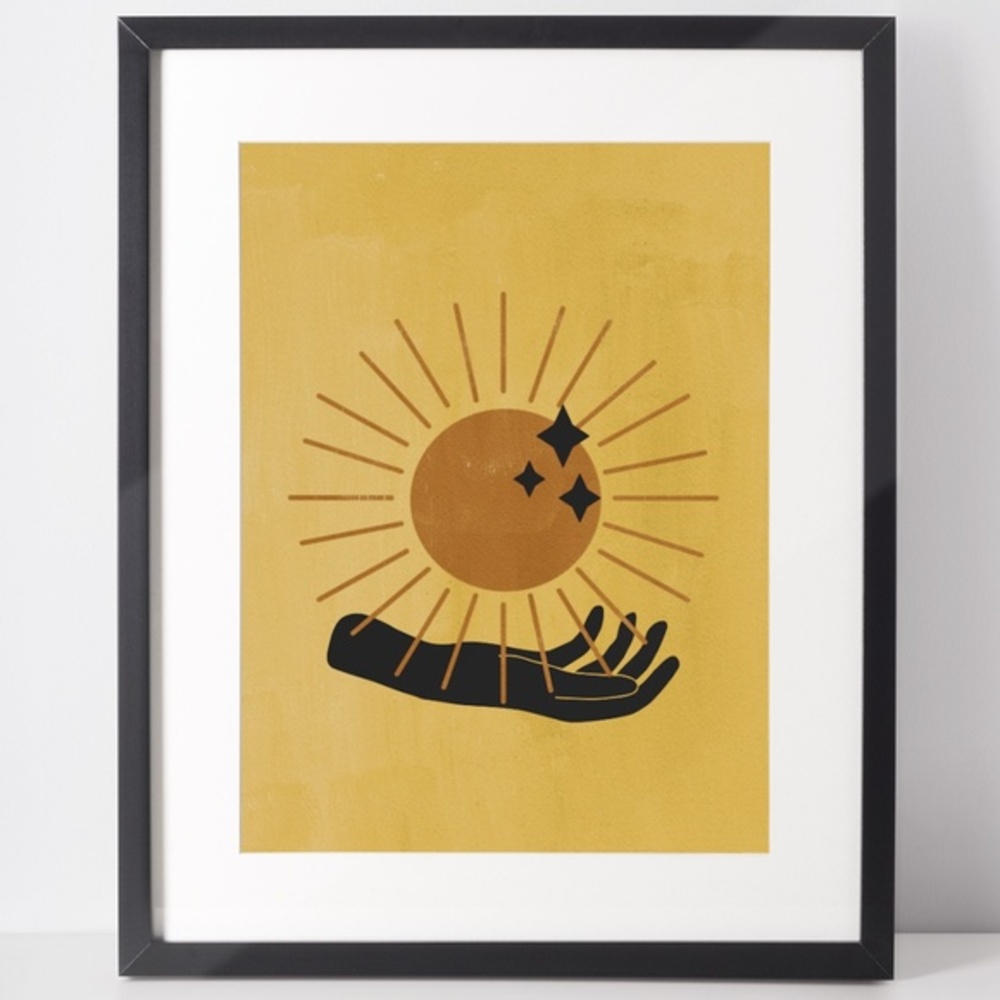 Wall Art Bohemian Celestial Hands Print Poster Illustration Unframed - Picture 1 of 5